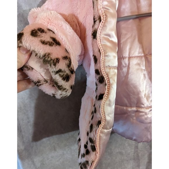 Pistachio Pink Faux Fur Hooded Jacket - Picture 4 of 7